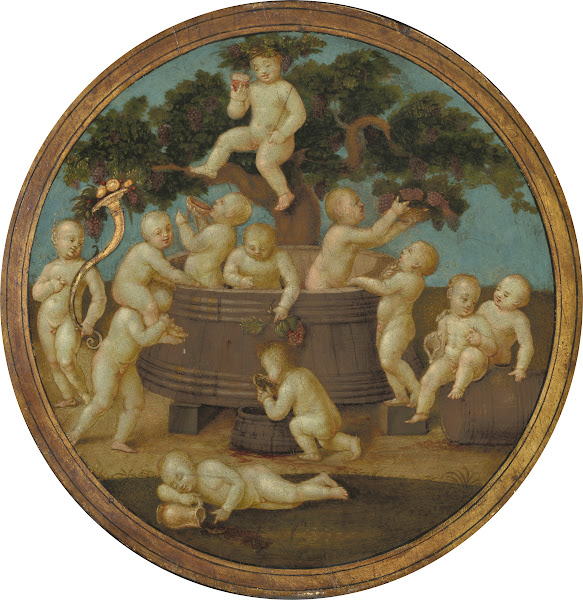 Putti with a Wine Press c 1500
