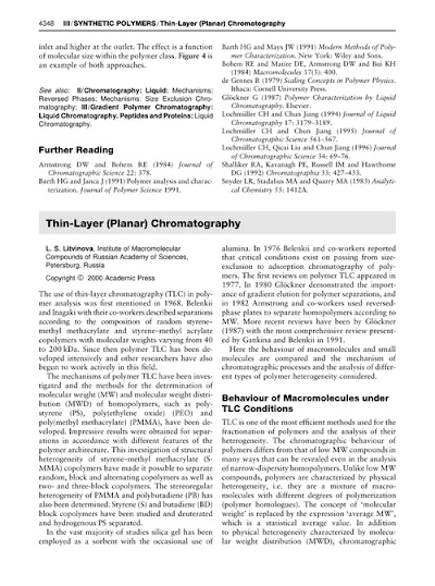 SYNTHETIC POLYMERS-Thin-Layer-Planar-Chromatography
