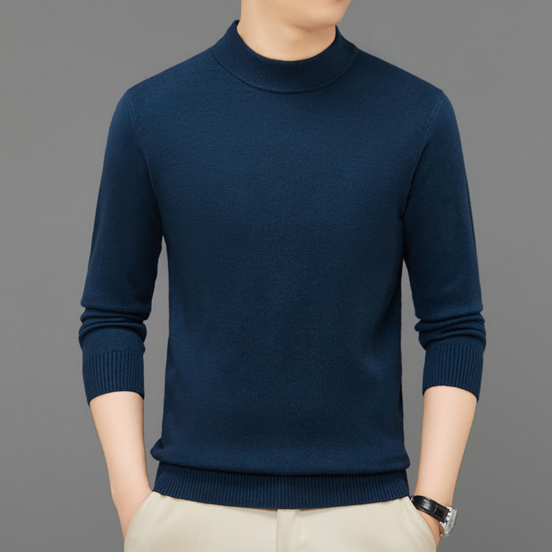 Herren-Strickpullover mit Stehkragen