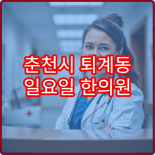 춘천시 퇴계동 일요일 한의원 휴일 운영 여부