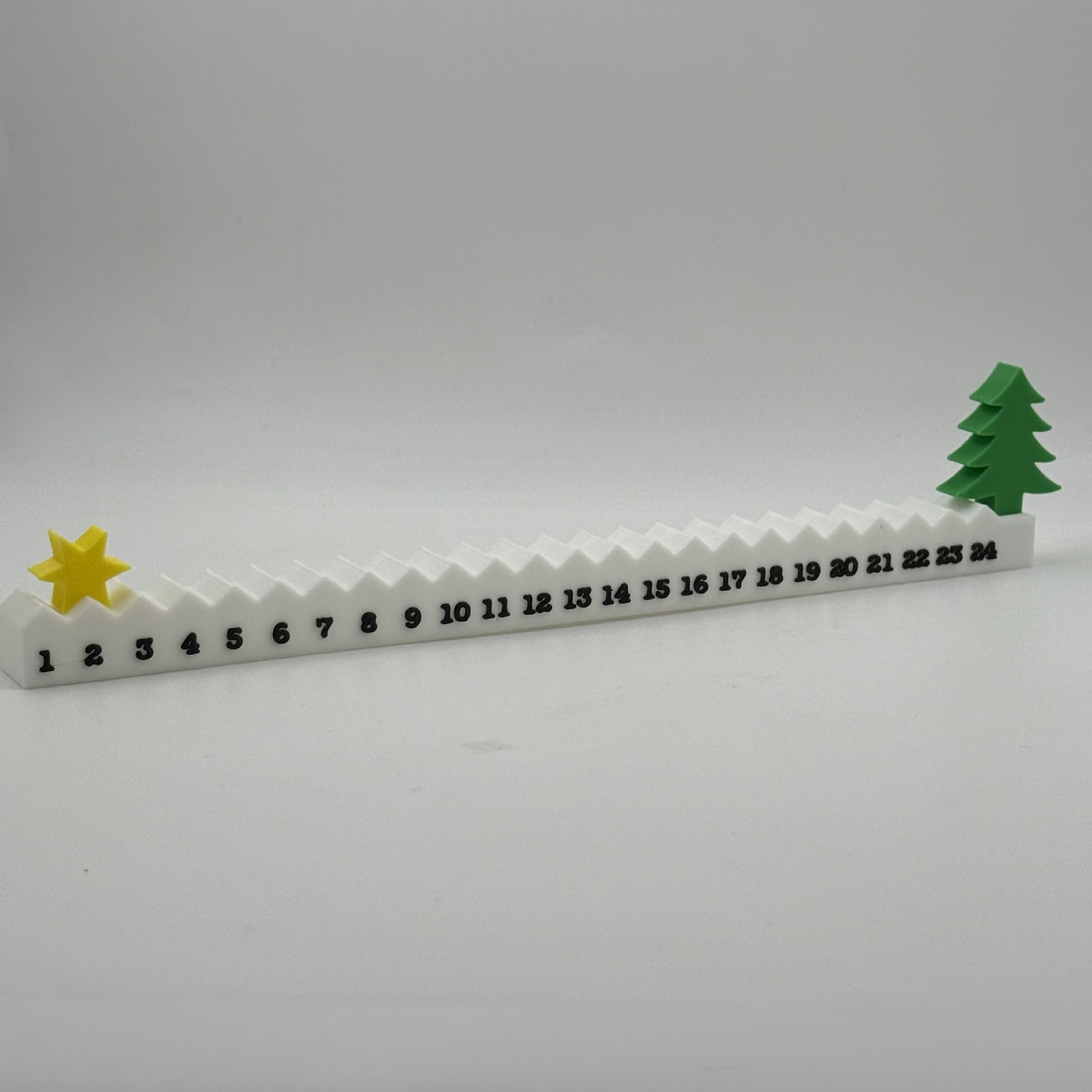 Christmas Advent Calendar made of PLA, table decoration