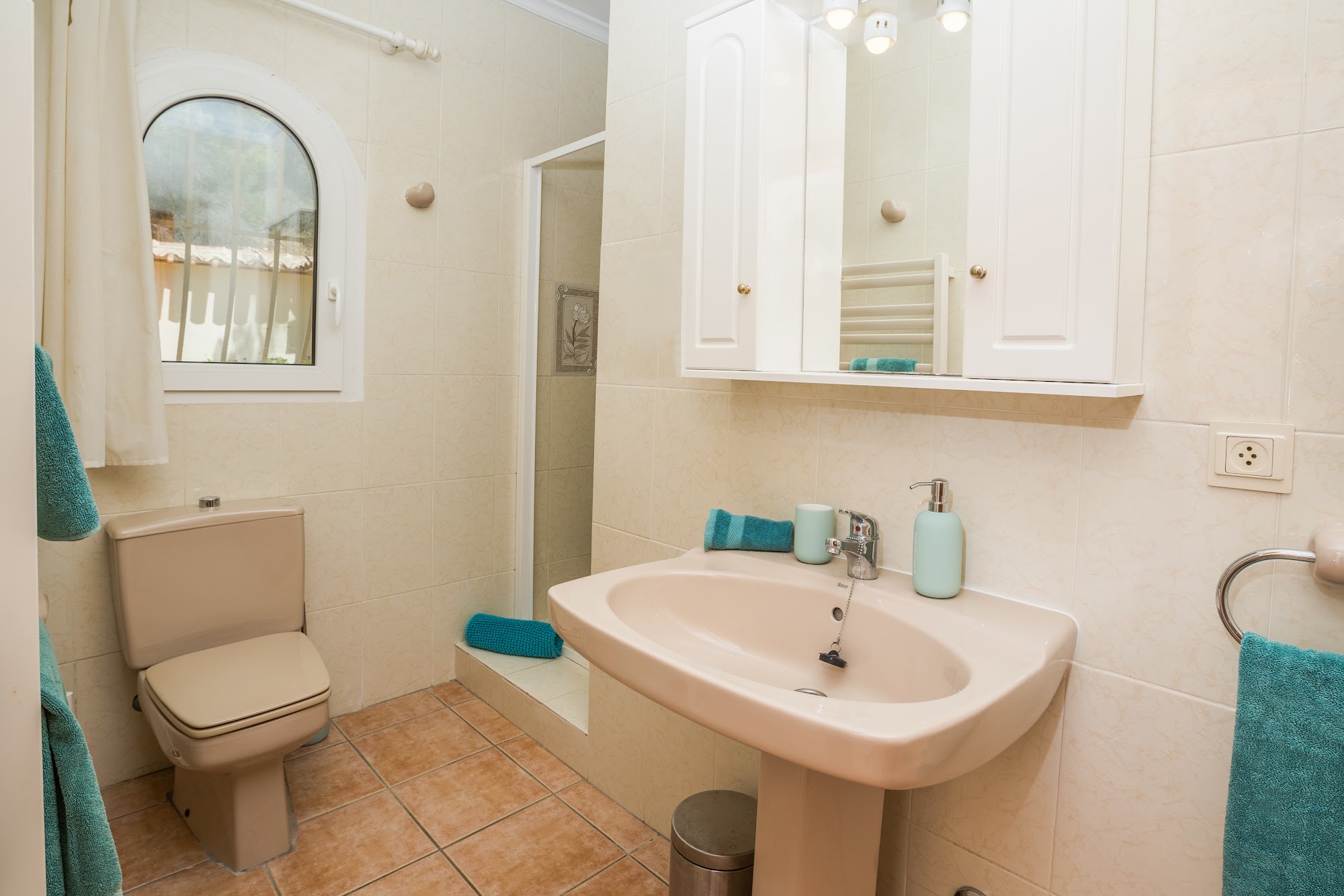 Family bathroom with walk-in shower