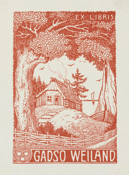 Bookplate of Gadso Weiland 1907
