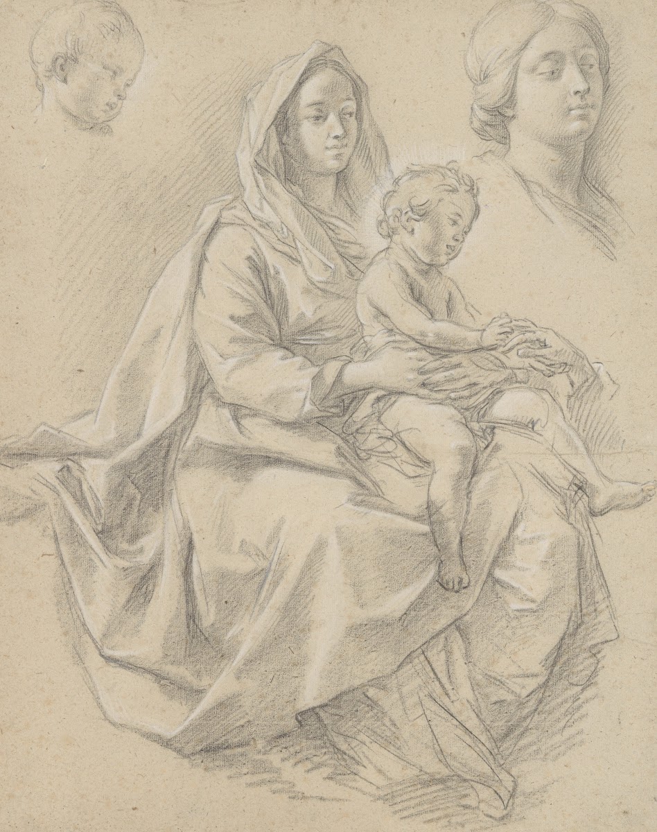 Seated Woman with a Child on her Lap Study for a Mystic Marriage of St Catherine