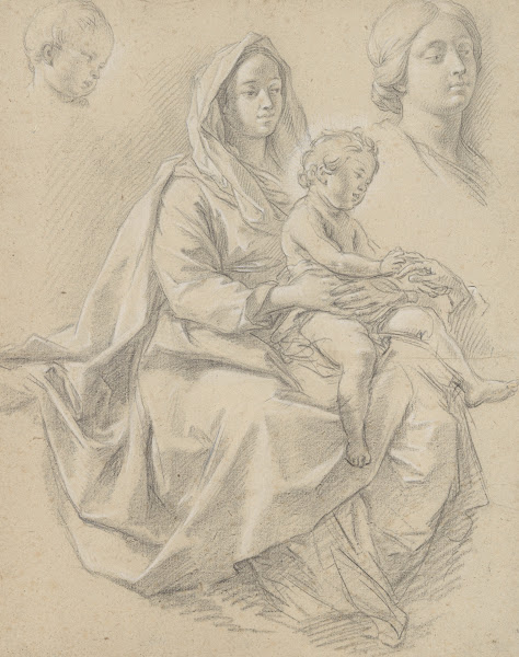 Seated Woman with a Child on her Lap Study for a Mystic Marriage of St Catherine