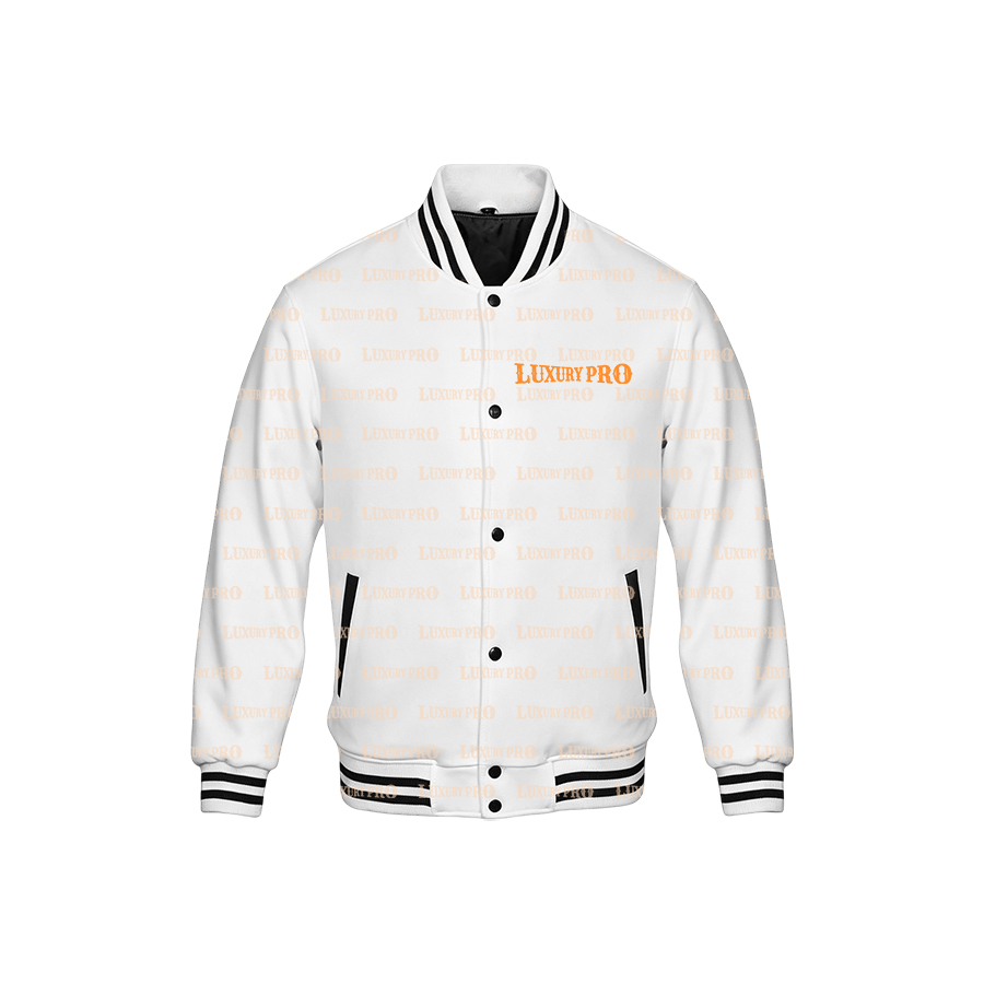 AOP Children's button baseball jacket