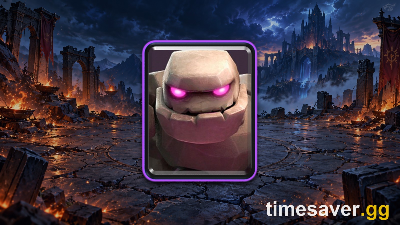 Clash Royale Golem card, unlocked at Arena 10 Hog Mountain and the core of the beatdown deck