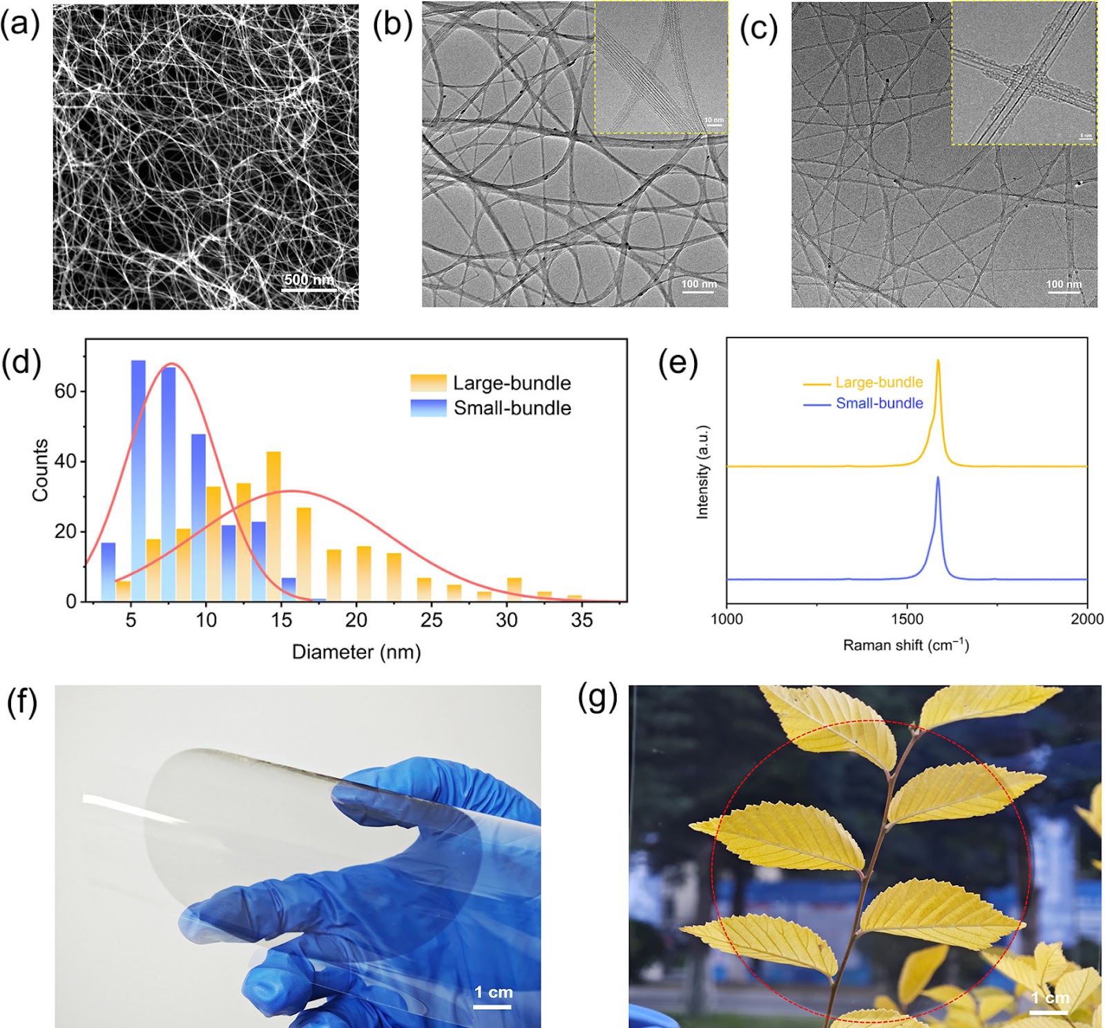 A small-bundle single-wall carbon nanotube electrothermal film for smart windows