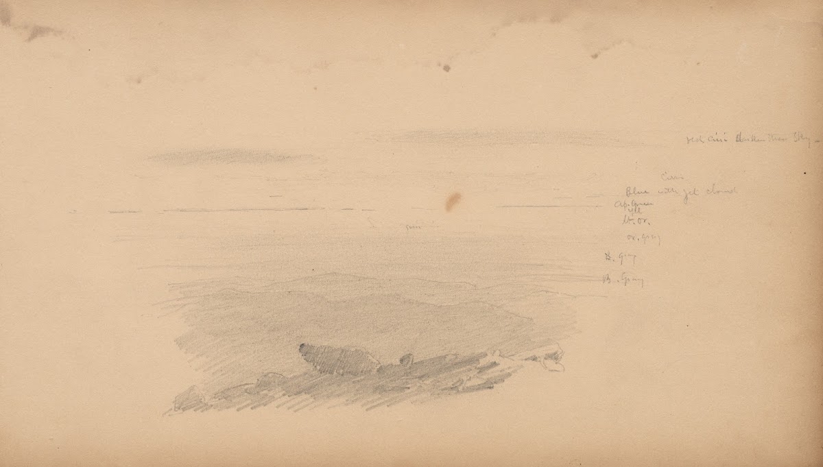 Sea Scape with Color Notations 1859