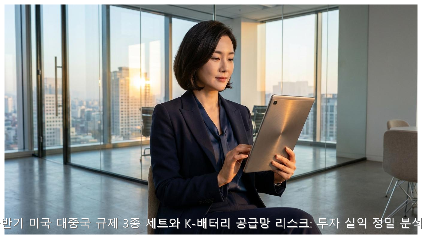 2026 하반기 미국 대중국 규제 3종 세트와 K-배터리 공급망 리스크: 투자 실익 정밀 분석 보고서 핵심 안내 및 분석 인포그래픽 (4)