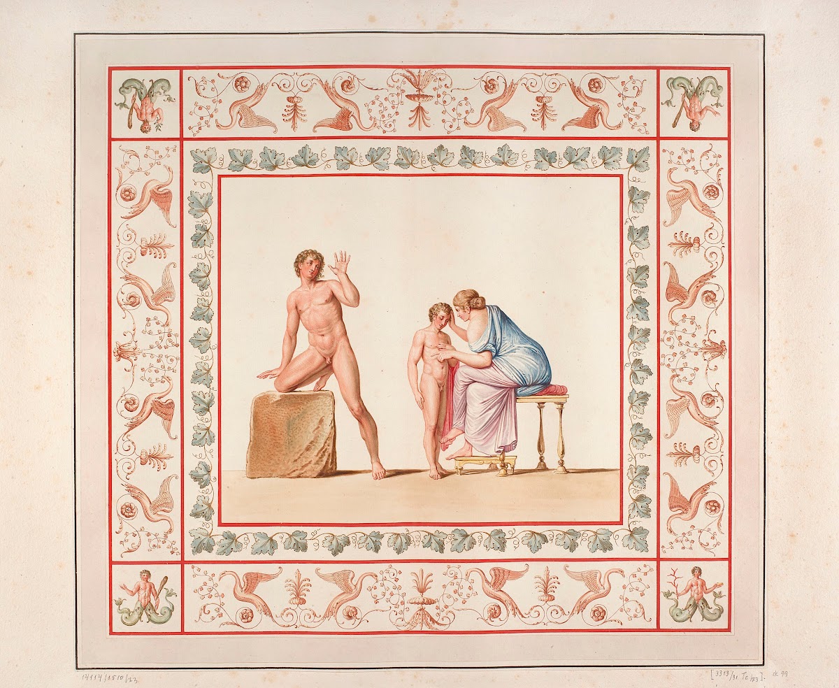 Vestigia delle Terme di Tito Lucius Papirius Quadro from vault ornamentation in