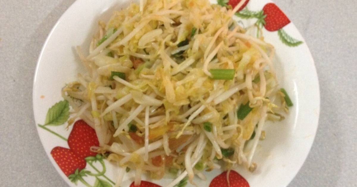 Bắp cải xào giá và cà chua