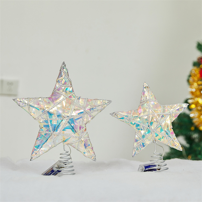 LED Christmas Tree Top Star, Wire Mesh