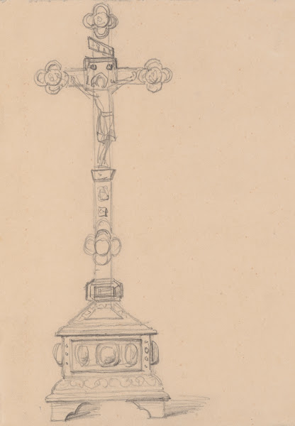 Sketch of crucifix for the painting Queen Jadwigas Oath 1867