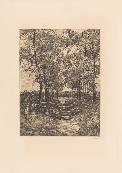 Landschap met smalle laan 20th century