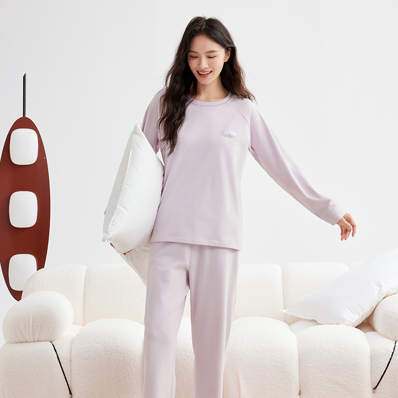 Damen-Pyjama-Set aus angerauter Baumwolle