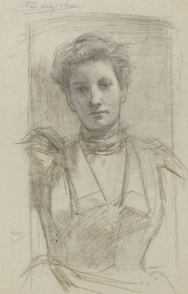 Portret van een vrouw ten halven lijve 1848   1927