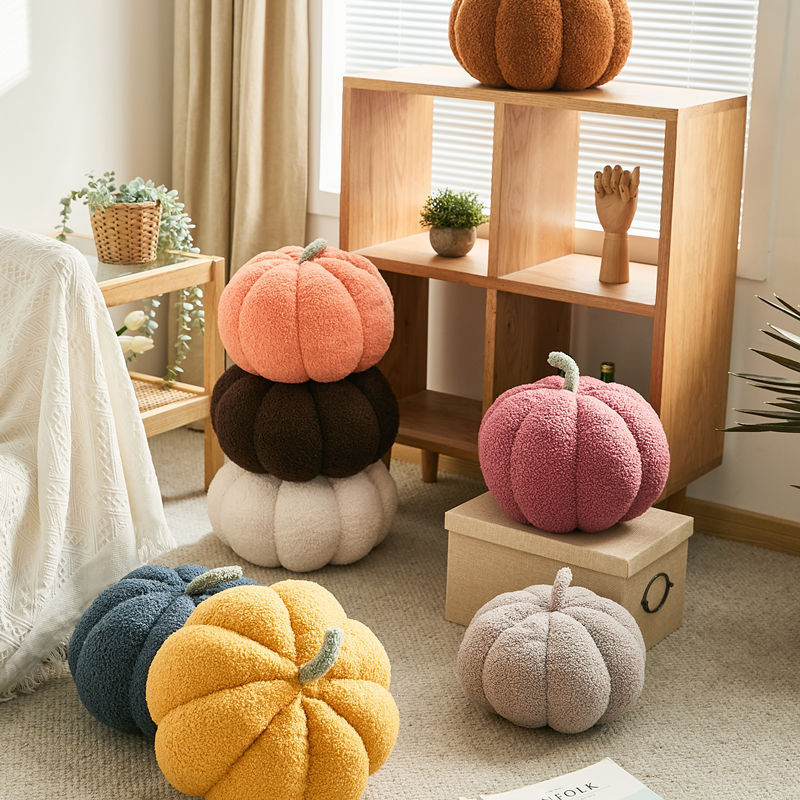 Plush Decorative Pillow Pumpkin Shape, 35 cm
