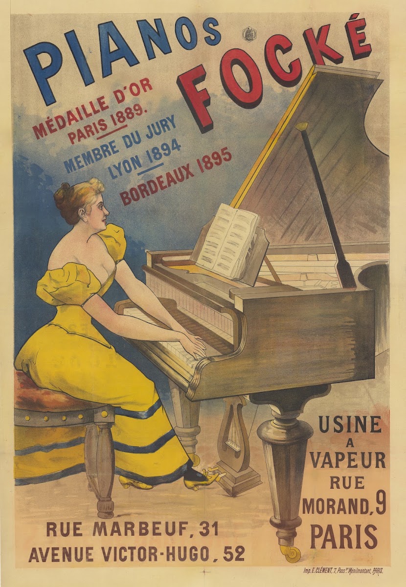 Pianos Focké médaille dor Paris 1889