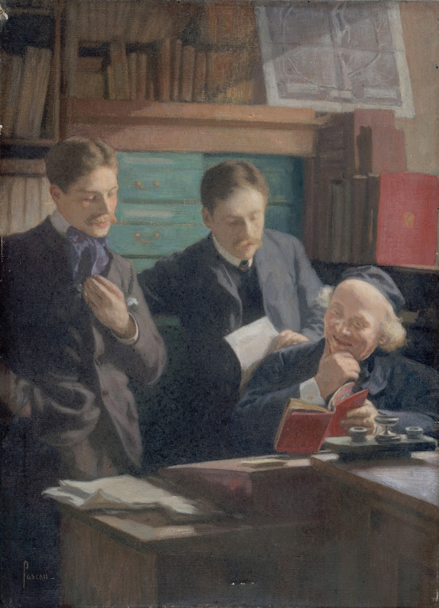 Honoré Champion 1846 1913 libraire éditeur entouré de ses fils 1900