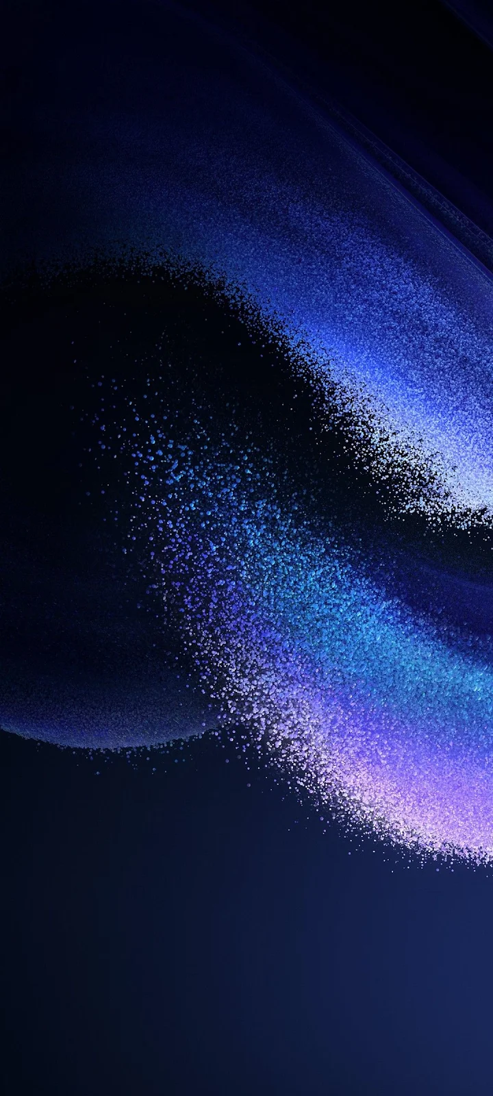 Abstract Blue Particle Wave - Digital Art Full HD iPhone Wallpaper (1080x2400)