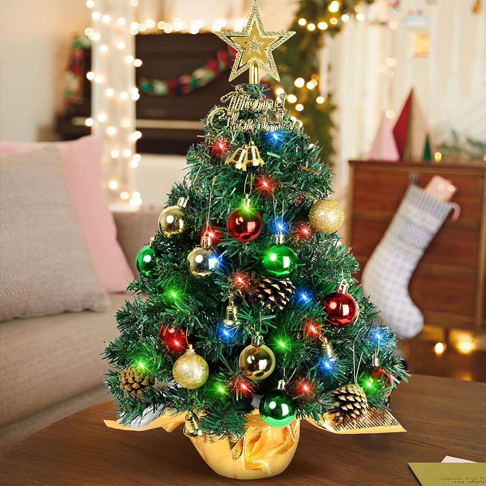 Mini Christmas Tree Set, 60 cm, with Pine Cones