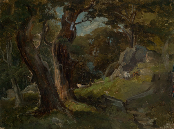 Waldlichtung mit Pferden 1861