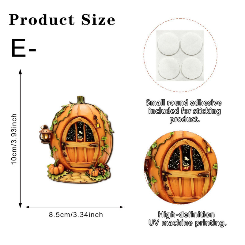 Decorative 2D fairy door made of pine wood for garden and home