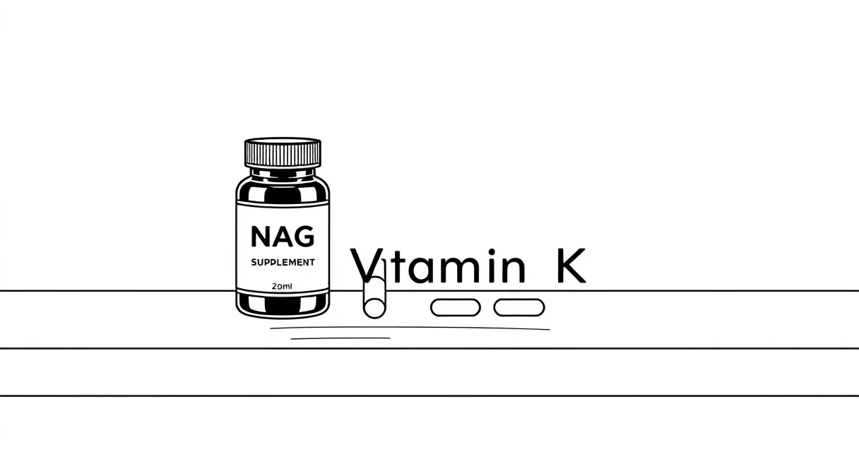 NAG와 비타민K 조합 관절 영양제 시너지 효과 일러스트
