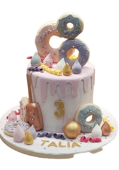 Donut Themed Birthday Cake CB-NC635