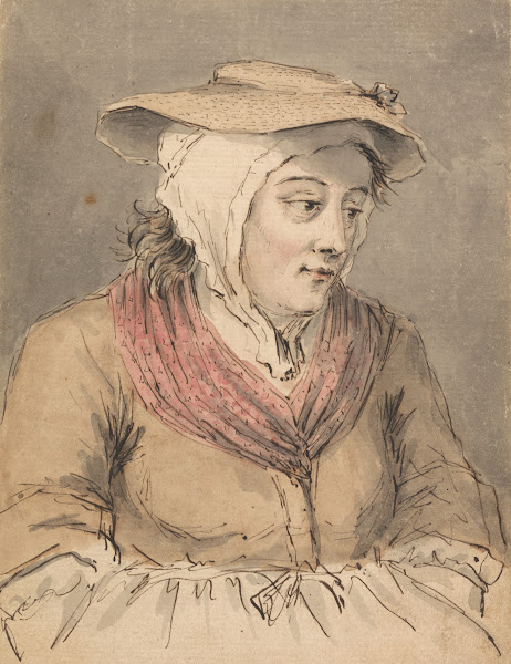 A Fisherwoman Hands under Apron