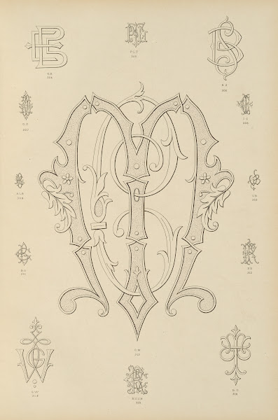 Album de chiffres  monogrammes couronnes de noblesse francaises et etrangeres Pl