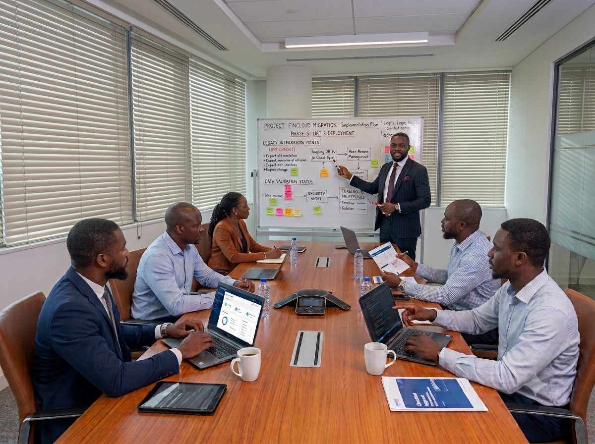 An implementation team planning a deployment