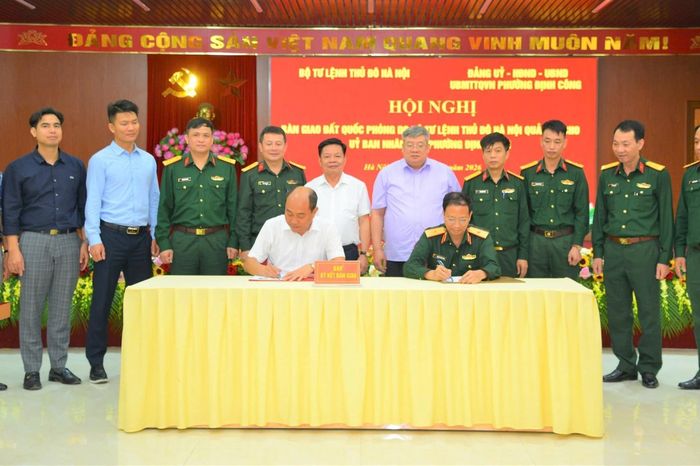 Bàn giao quỹ đất quốc phòng xây trường tiểu học Định Công - Đài Phát thanh và truyền hình Hà Nội
