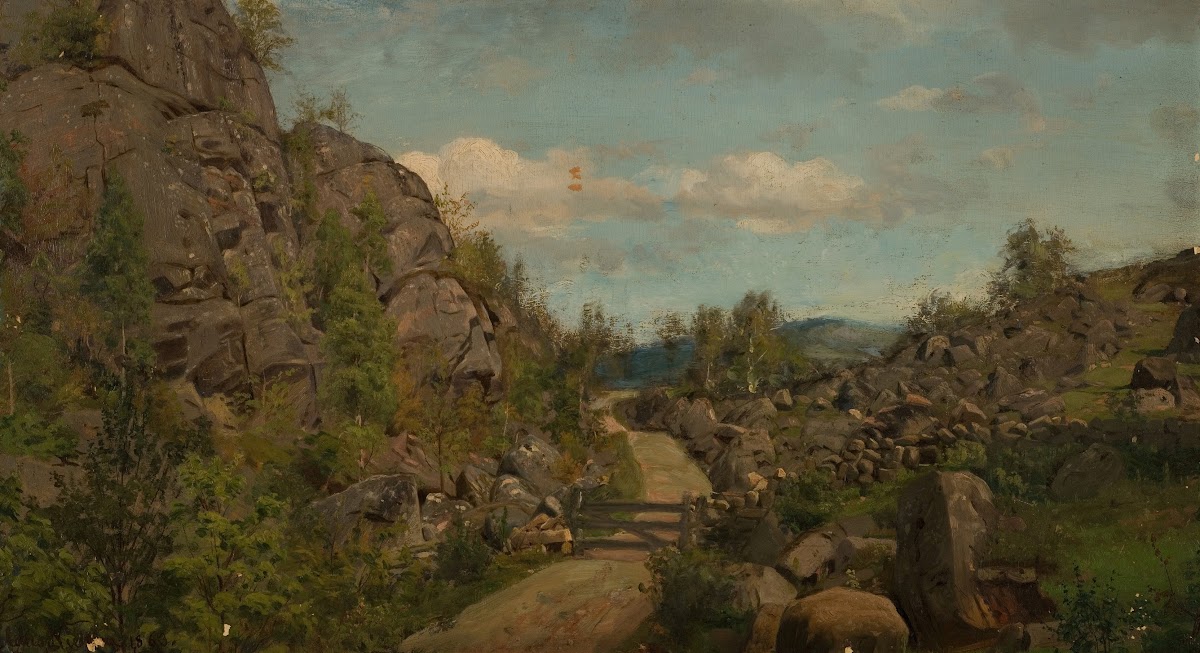 Morgenstemning ved Frøislandsveien Mandal 1863