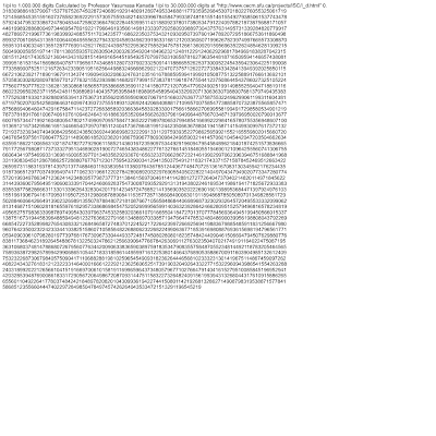 One Divided by Pi, To A Million Digits