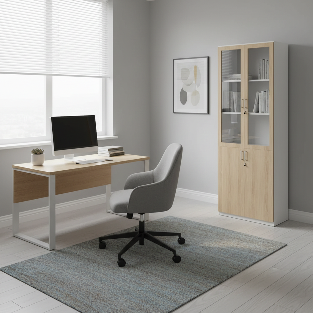 RADAR Color Full Height Four-Door Glass Cabinet