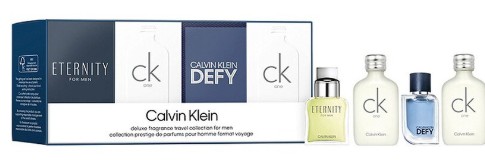 ESTUCHE MINIS CALVIN KLEIN HOMBRE 4PZS 10ML C/U 2 CK ONE + CK DEEFY + ETERNITY NUEVO