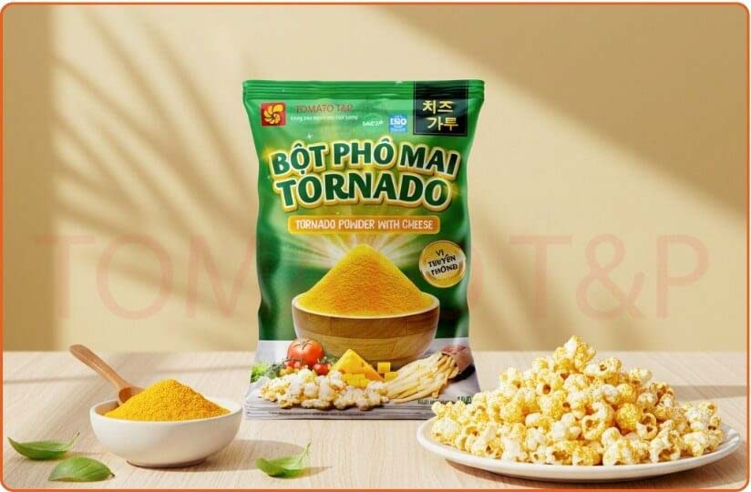 phô mai bột Công thức bắp rang bơ phô mai thơm lừng cho tín đồ ăn vặt