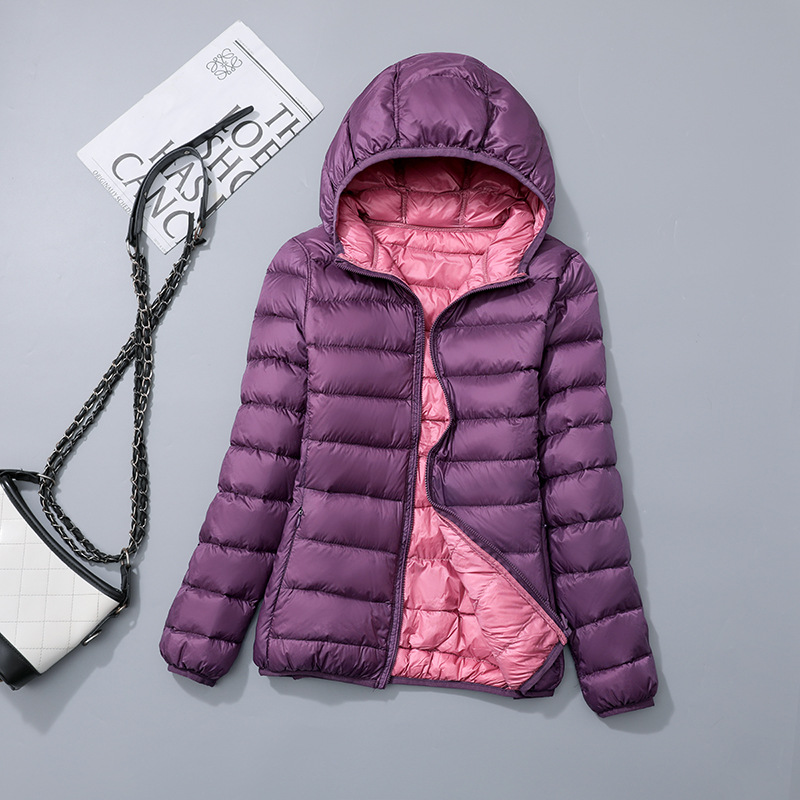 Reversible Women's Down Jacket, lightweight and generously cut