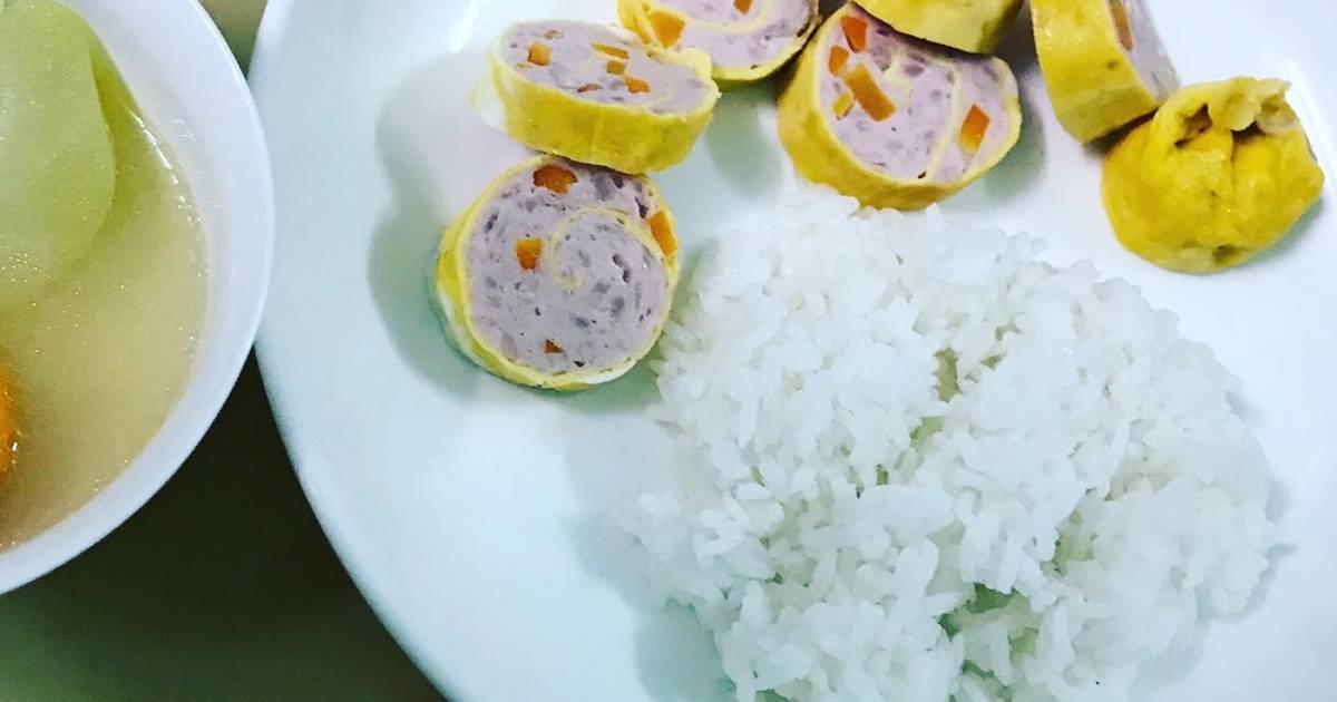 Chả trứng cho bé ăn thô tốt