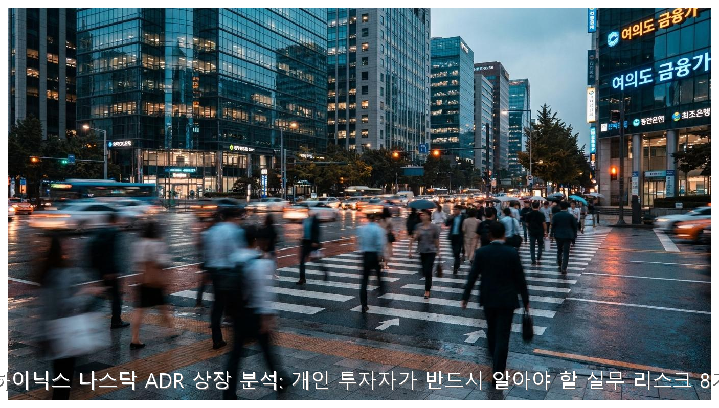 SK하이닉스 나스닥 ADR 상장 분석: 개인 투자자가 반드시 알아야 할 실무 리스크 8가지 핵심 안내 및 분석 인포그래픽 (8)