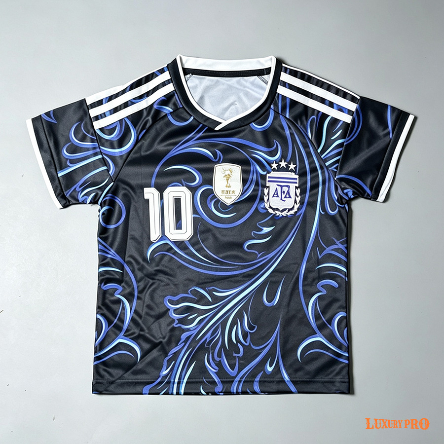 AOP MEG Kids Raglan Sleeve Curved Fold Collar Soccer Jersey