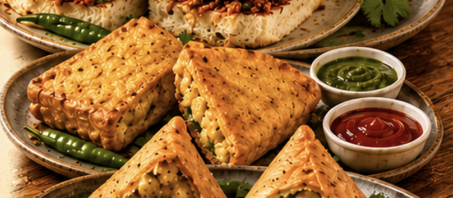 Potato Cheese Filling Bread Pakoda
