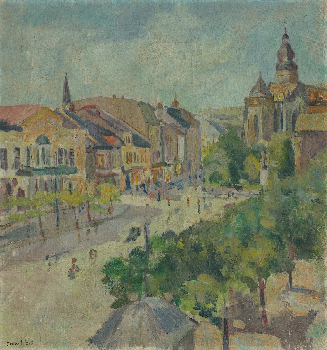 Námestie pred Dómom v Košiciach 1936