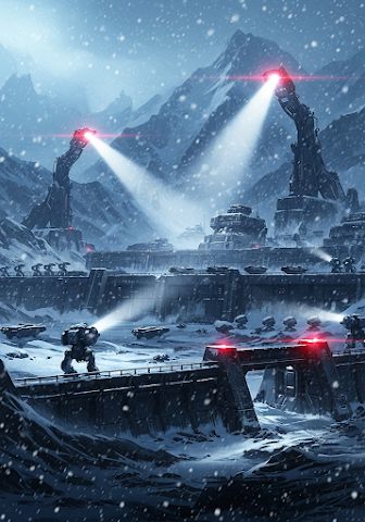 Futuristic Military Base In Snow