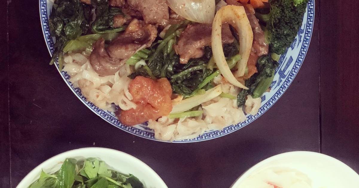 Phở xào tim bò