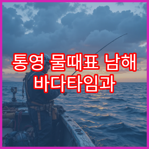 통영 물때표 남해 바다타임과 낚시 포인트 총정리 정보