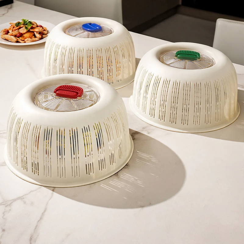 Stackable food cover made of PP, available in multiple colors