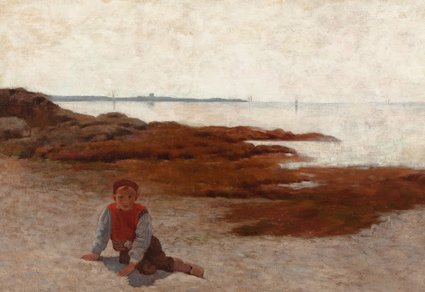 The Beach At Concarneau Circa 1882 85